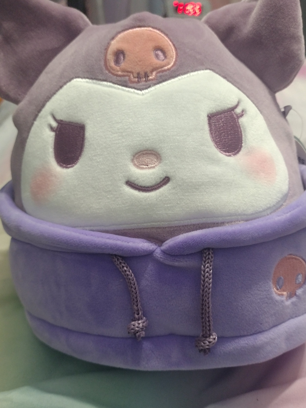 Hello Kitty's Friend Kuromi 8" Plush Purple Character Hat with Hood HalloweenNWT